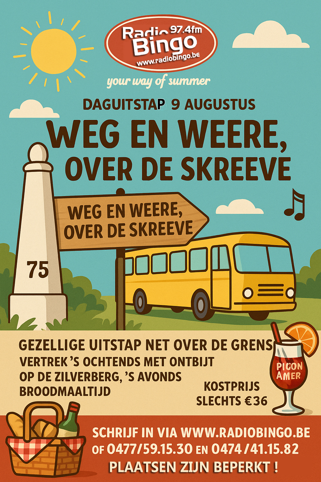 Weg en weere, over de skreeve